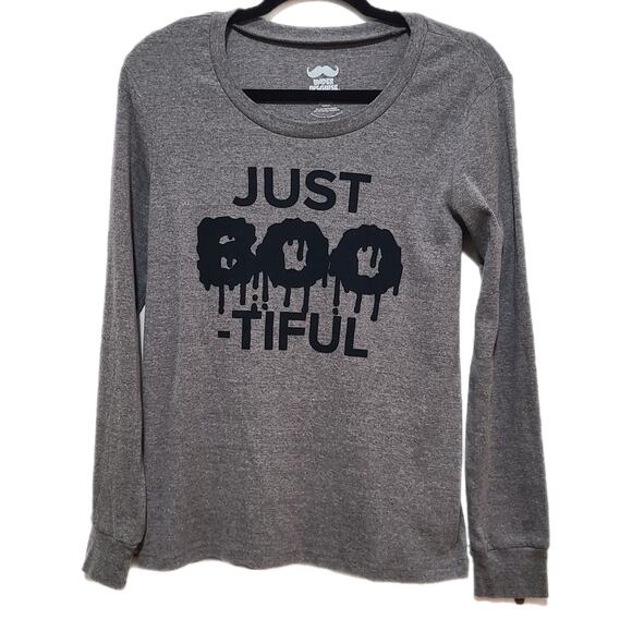 Just Boo-Tiful Long Sleeve Graphic Tee Under Disguise Halloween Soft Women's XS - Picture 1 of 6